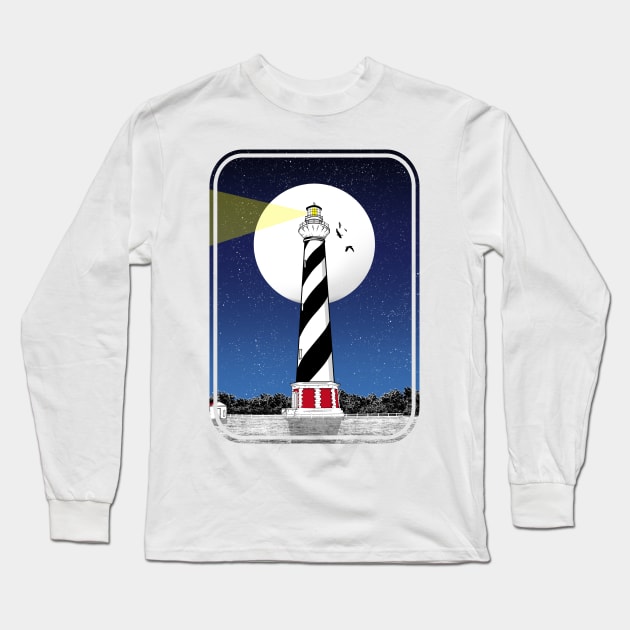 Cape Hatteras Lighthouse Long Sleeve T-Shirt by mailboxdisco